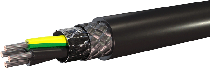 Moderate Flex Shielded Power/Control/Tray Cable Black Jacket